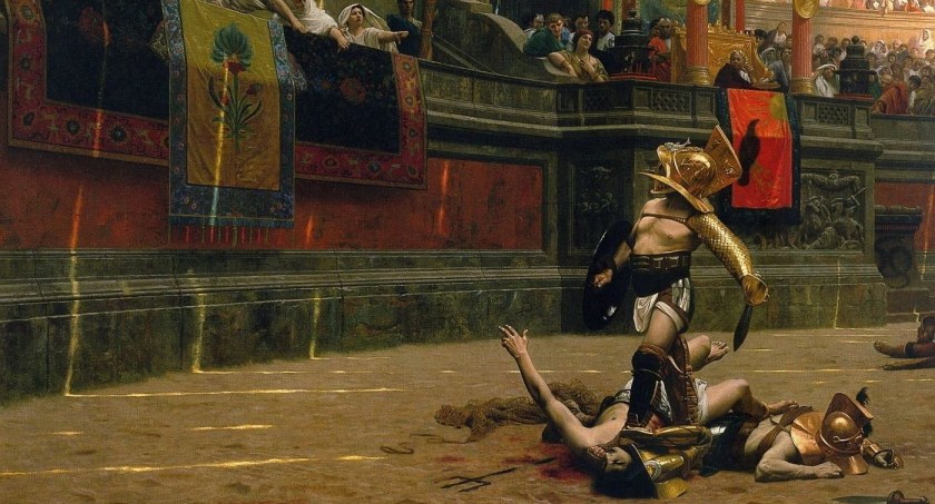 edukacja, Pierwsze zakłady hazardowe wyścigi konne walki gladiatorów - zdjęcie, fotografia