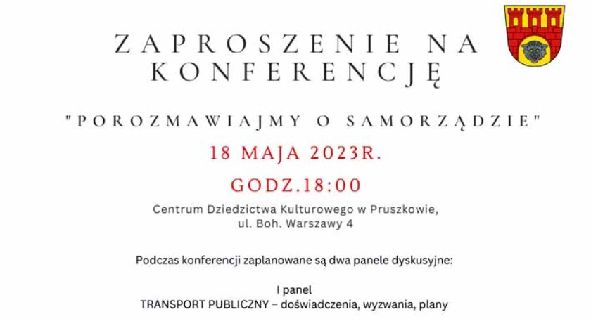 urzędy i administracja , Konferencja Prezydenta Miasta Pruszkowa Pawła Makucha POROZMAWIAJMY SAMORZĄDZIE - zdjęcie, fotografia