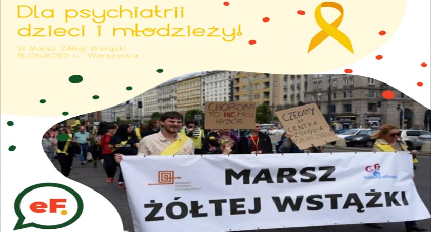 zdrowie, psychiatrii dzieci młodzieży Marsz Żółtej Wstążki - zdjęcie, fotografia