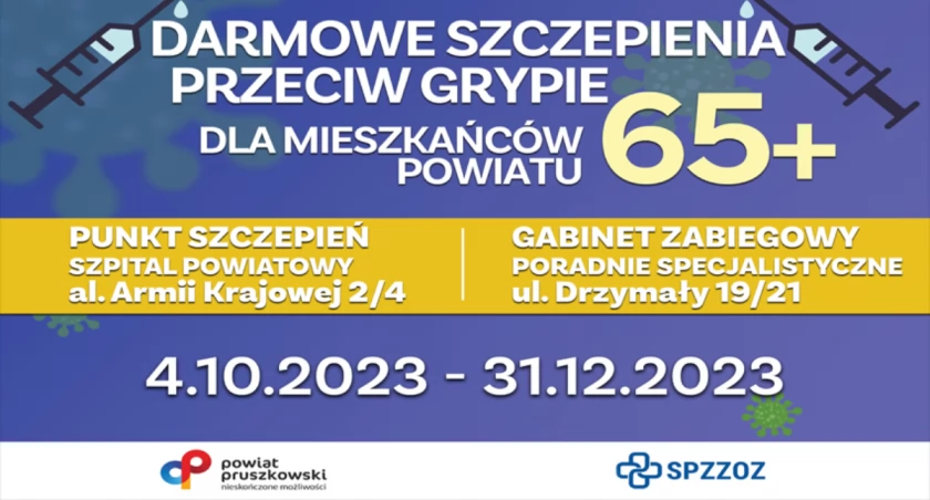 powiat , Szczepienia przeciw grypie mieszkańców powiatu pruszkowskiego wieku - zdjęcie, fotografia