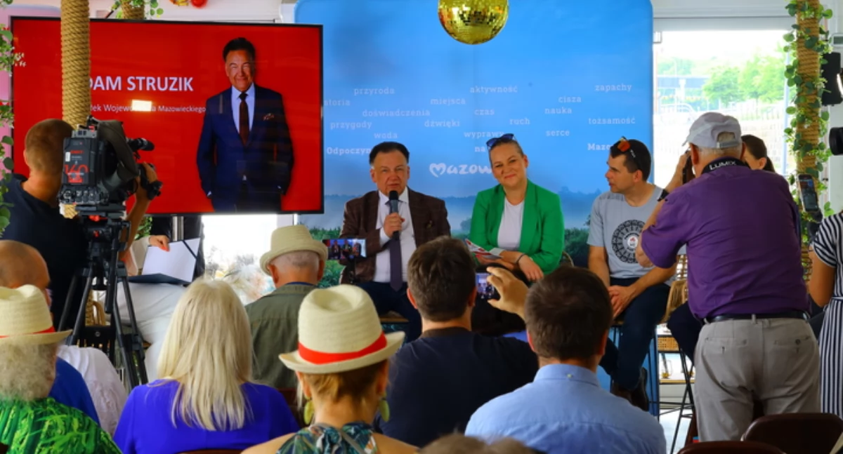 urzędy i administracja , MAZOWSZE OTWIERA SEZON TURYSTYCZNY KONFERENCJA PRASOWA WIŚLE! - zdjęcie, fotografia