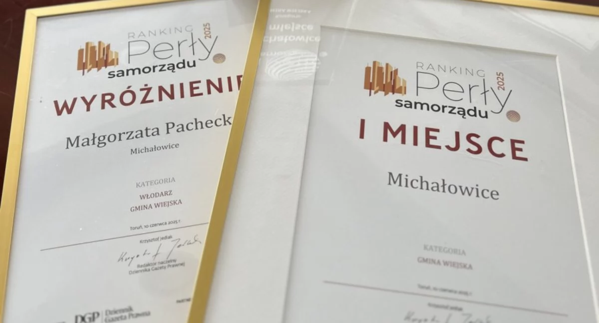 urzędy i administracja , Gmina Michałowice najlepszą gminą wiejską Polsce! - zdjęcie, fotografia