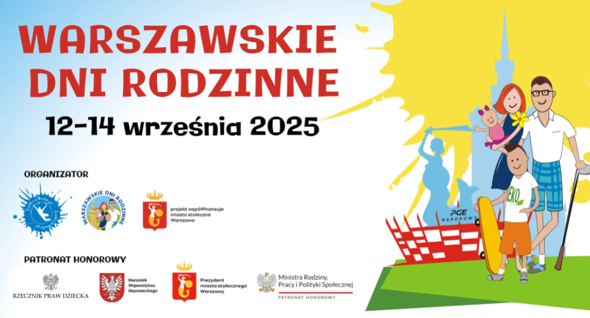 urzędy i administracja , Warszawa zamieni wielki zabaw Warszawskie Rodzinne wrześniu! - zdjęcie, fotografia