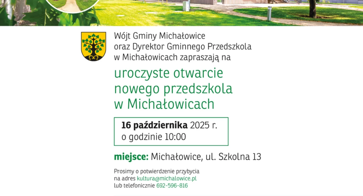 komunikacja, Otwarcie przedszkola Michałowicach - zdjęcie, fotografia