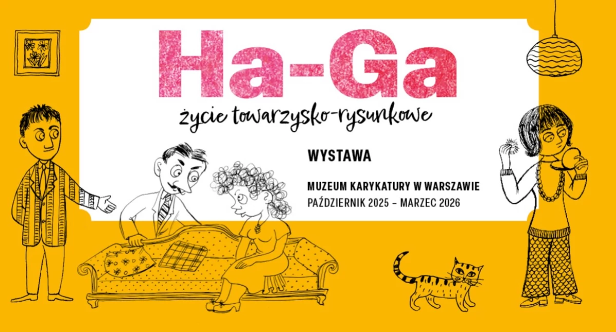 wystawy, Życie towarzysko rysunkowe wystawa Muzeum Karykatury - zdjęcie, fotografia