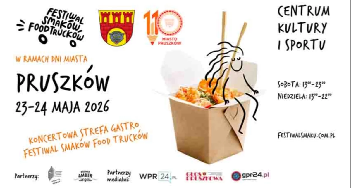 rozrywka, Koncertowa Strefa Gastro Festiwal Smaków Trucków Pruszkowie! Podczas Miasta spotkacie trucki smakami świata darmową strefę zabaw dzieci mnóstwo atrakcji! - zdjęcie, fotografia