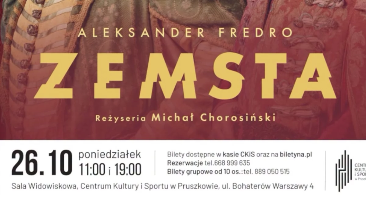teatr, Fredrowska „Zemsta” Pruszkowie - zdjęcie, fotografia