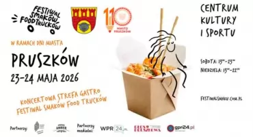 Koncertowa Strefa Gastro – Festiwal Smaków Food Trucków 23 i 24 maja w Pruszkowie! Podczas Dni Miasta spotkacie food trucki ze smakami świata, darmową strefę zabaw dla dzieci i mnóstwo atrakcji!